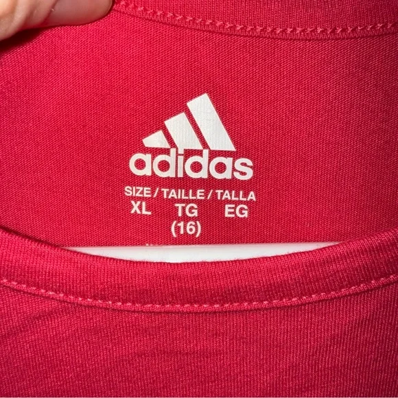 Adidas Kids Red T-Shirt - Picture 3 of 5
